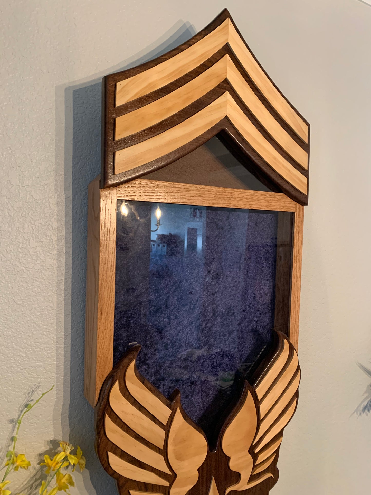 Chief Master Sergeant Heritage Air Force Retirement Shadow Box – Custom Military Keepsake