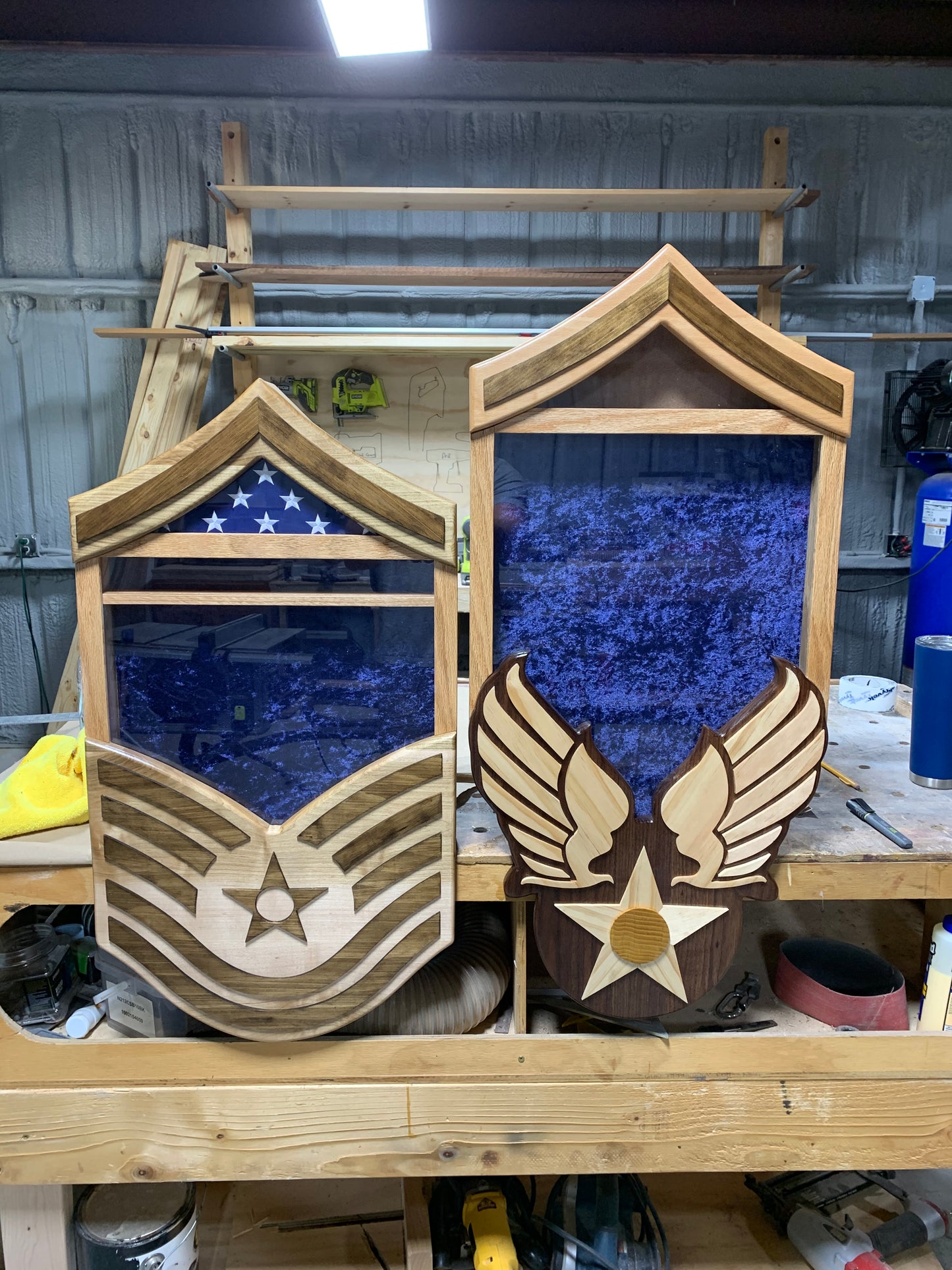 Master Sergeant Heritage Air Force Retirement Shadow Box – Custom Military Keepsake