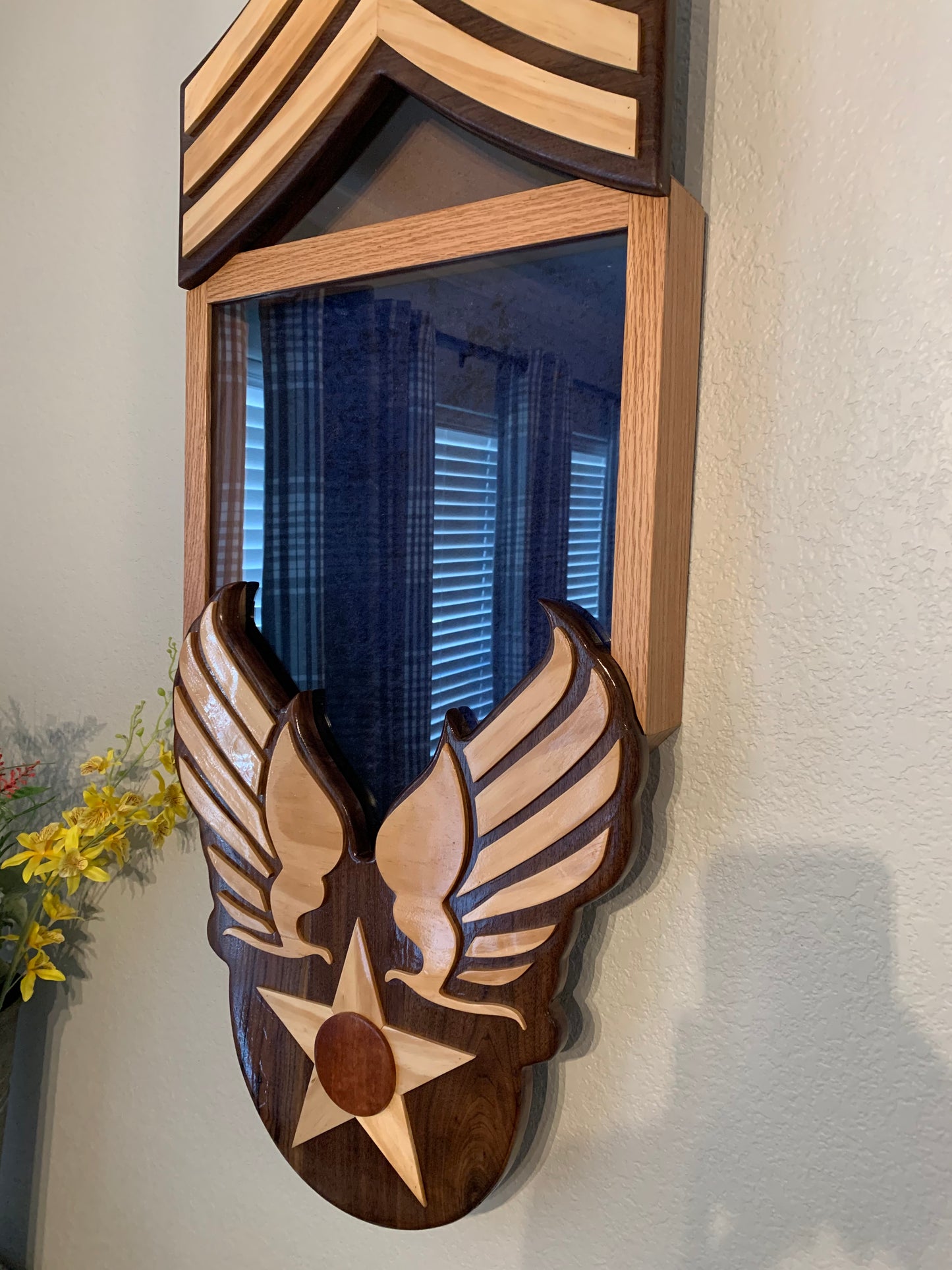 Chief Master Sergeant Heritage Air Force Retirement Shadow Box – Custom Military Keepsake